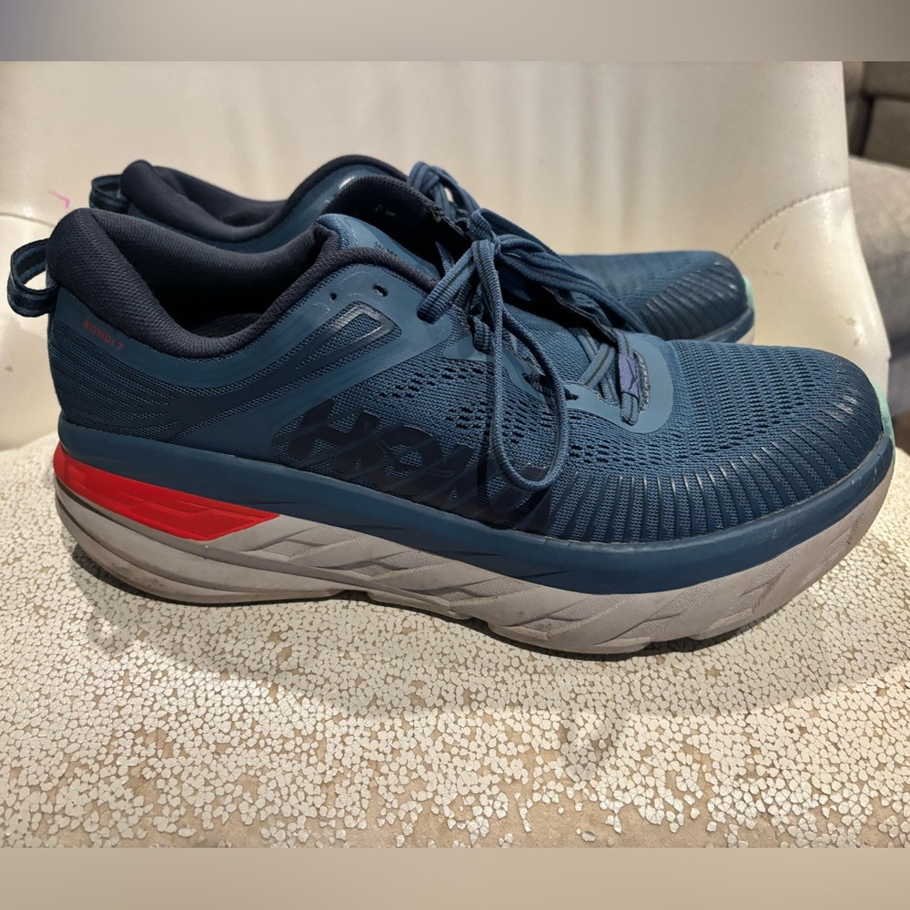 Hoka One One Bondi 7 Running Shoes Men’s Size 9.5 Max Cushion Comfort Sneaker